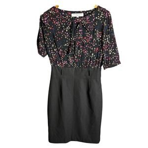 Trina Turk Star Print Sheath Dress Black Size 4